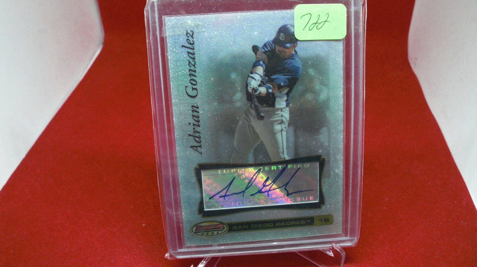 adrian gonzalez signature: in top loader