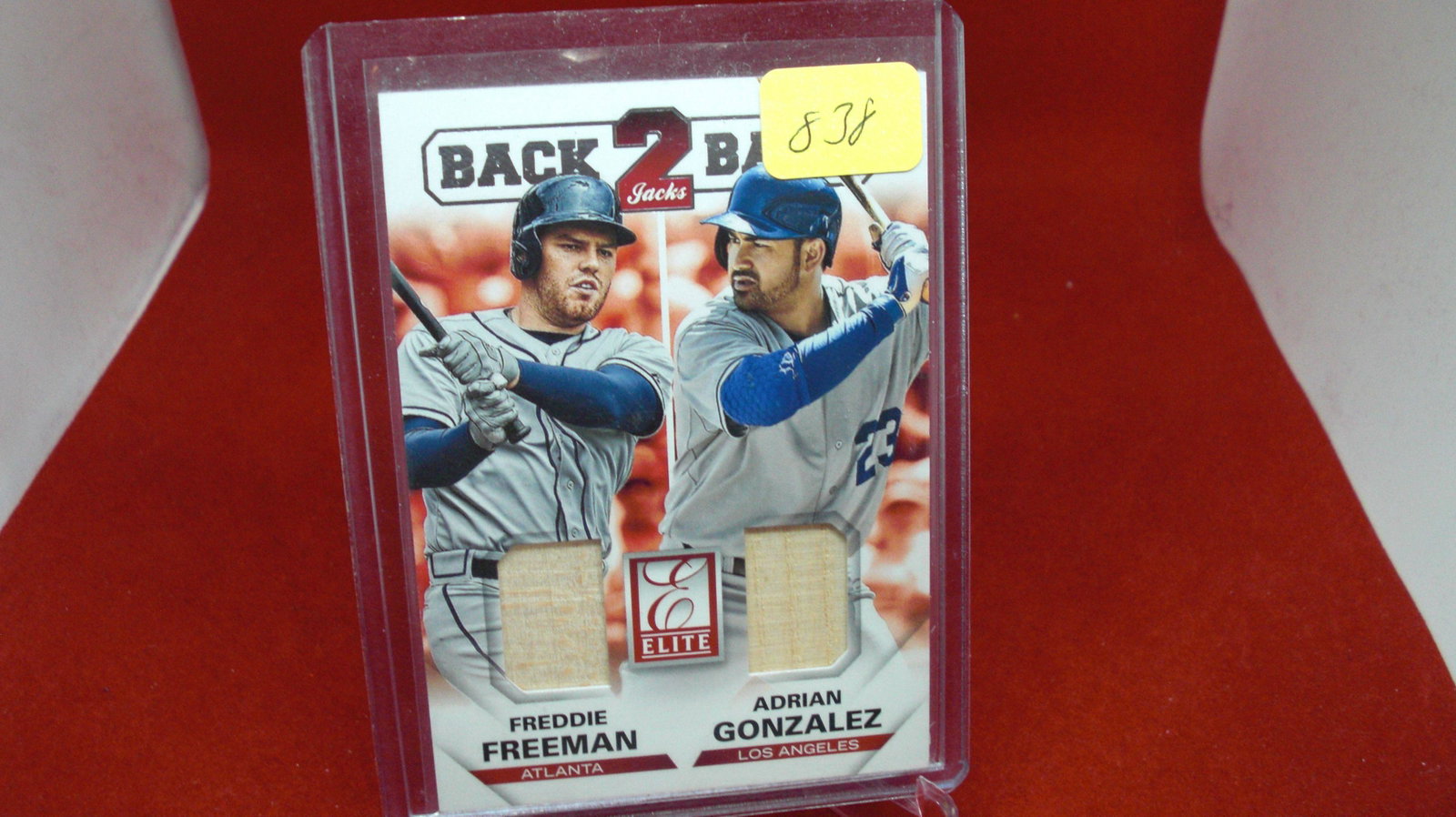freedie freeman,adrian gonzalez game used bat: in top loader