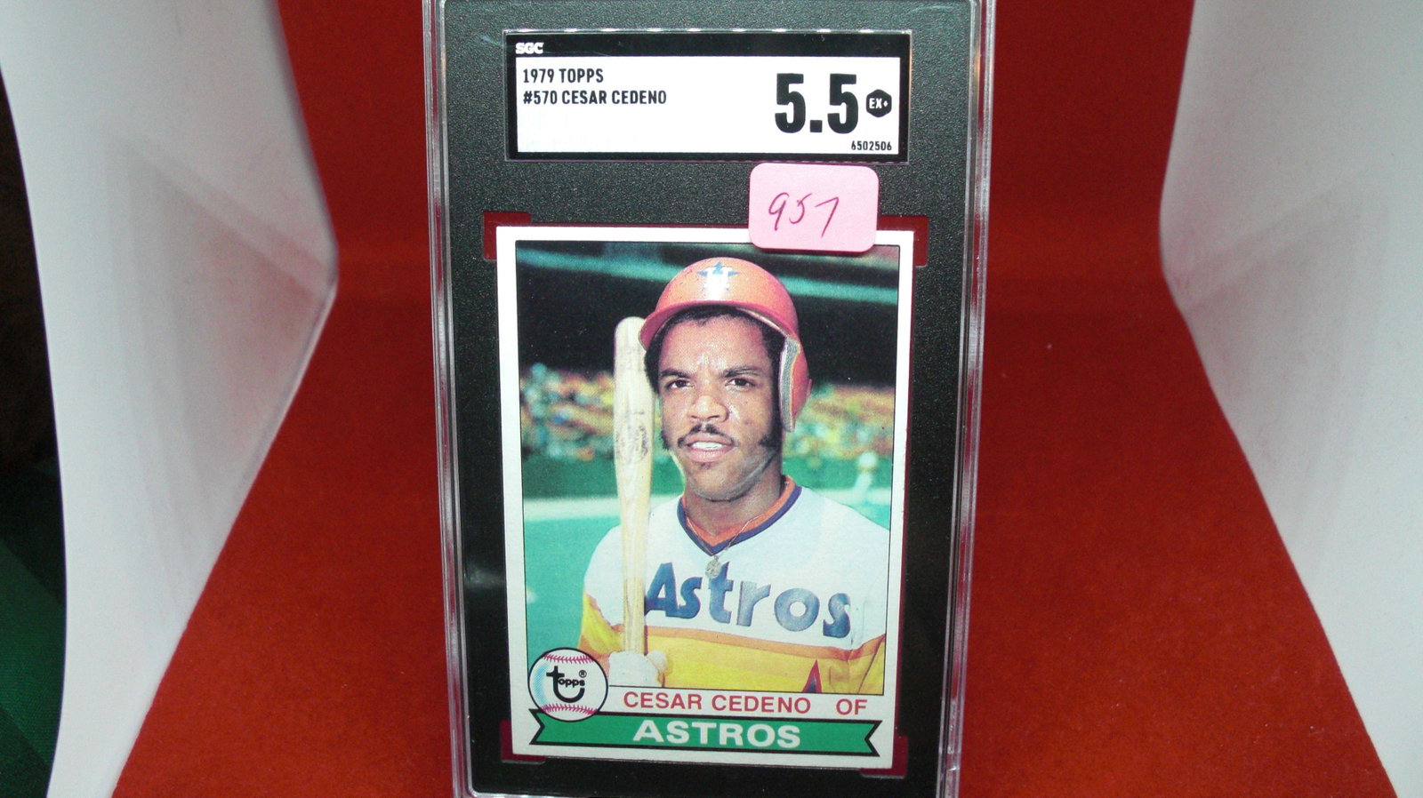 sgc graded 1979 cesar cedeno mint 5.5: nice graded card