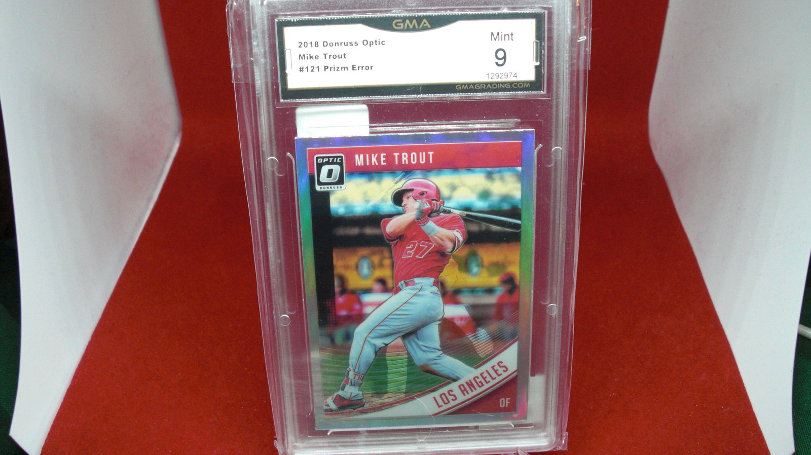 gma graded mike trout mint 9 optic prizm error (1 of 1)