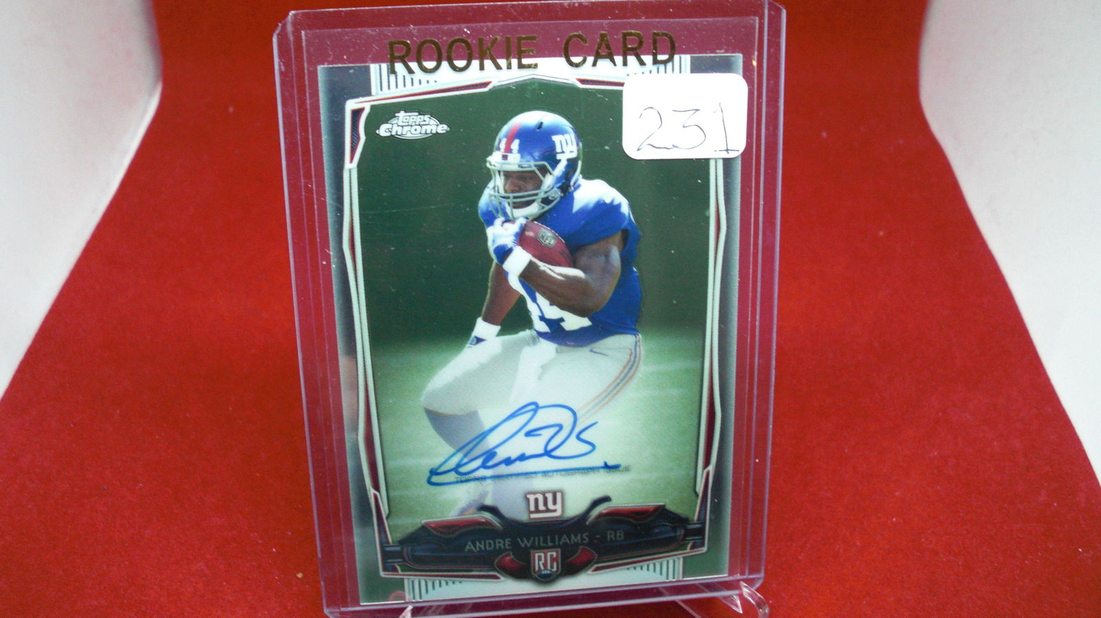 Andre Williams Signature Card (1 of 1)