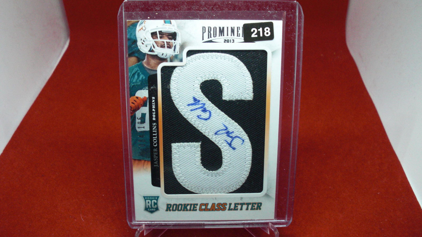 jasper collins signature patch rookie #084/105: in top loader