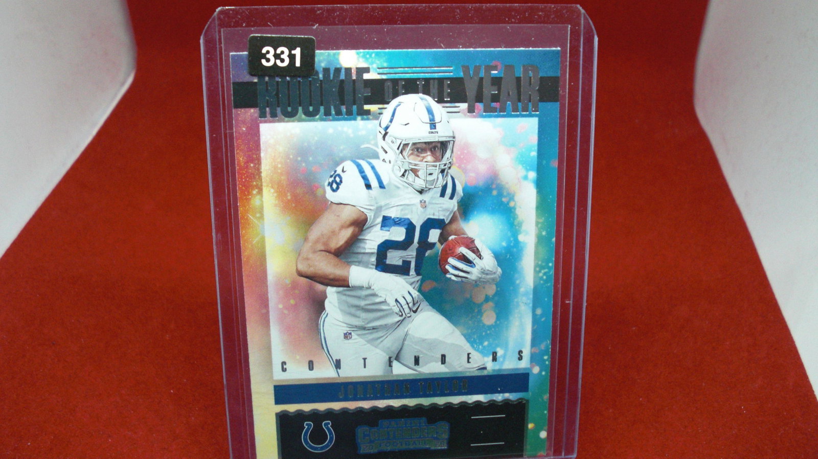 jonathan taylor rookie of the year: in top loader