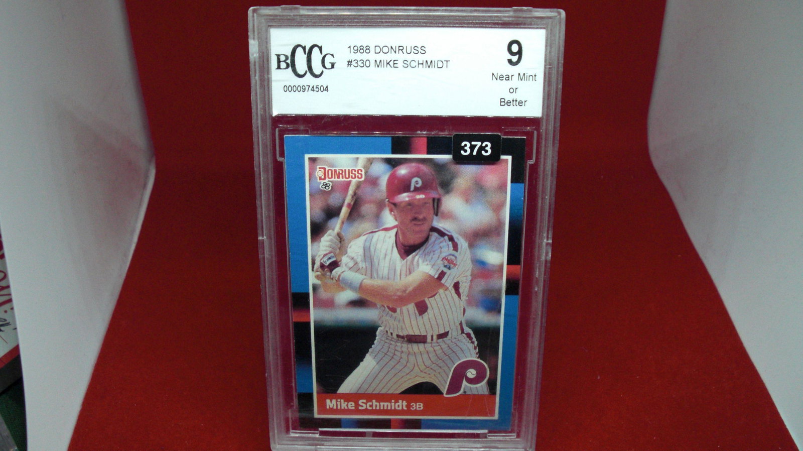 beckett graded 1988 mike schmidt mint 9: nice graded card