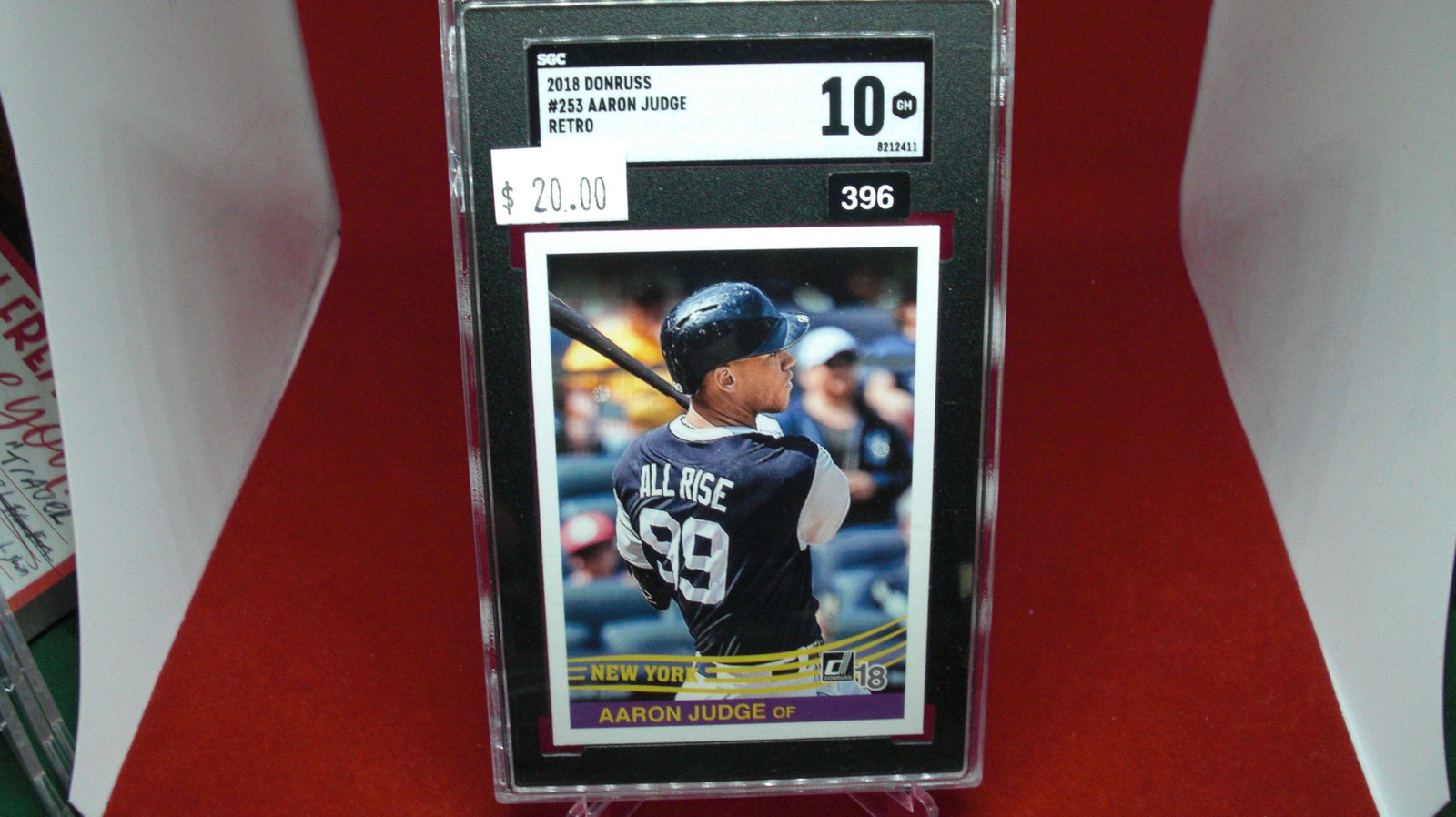 sgc graded aaron judge mint 10: nice graded card