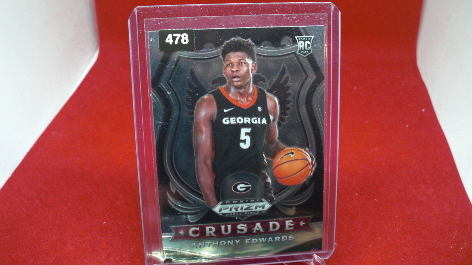 anthony edwards rookie prizm crusade: in top loader