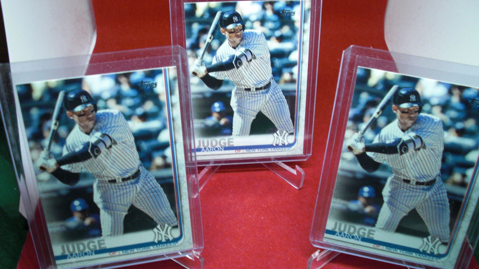 lot of 3 aaron judge cards: in top loader