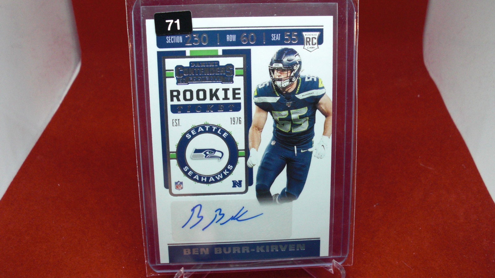 ben burr signature rookie: in top laoder