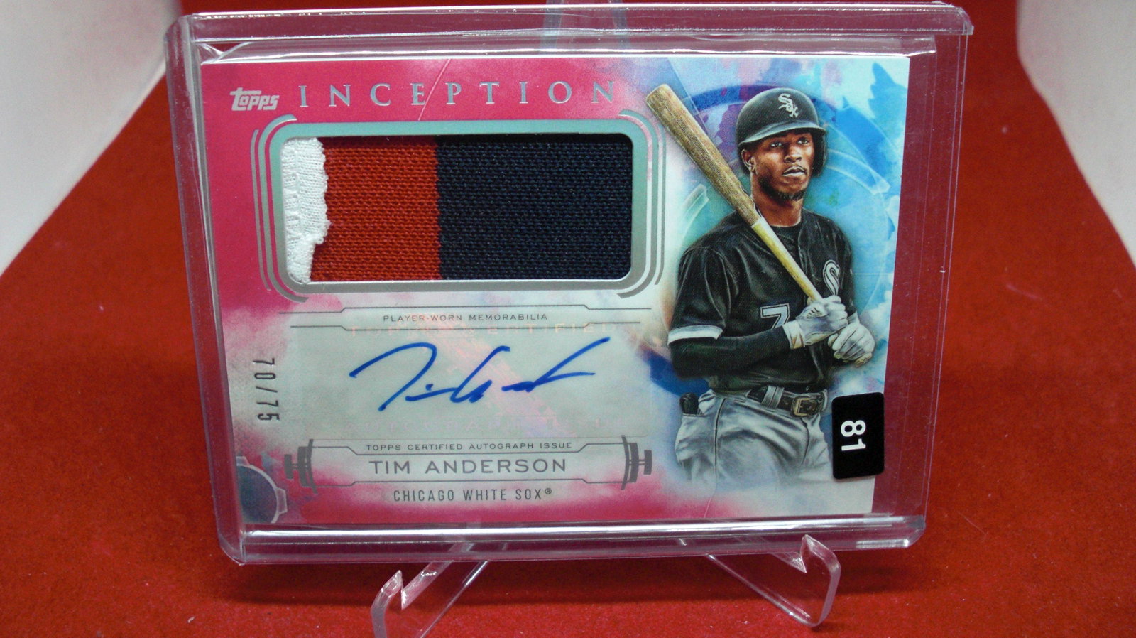 tim anderson inception pink jersey/signature #70/75: in top laoder