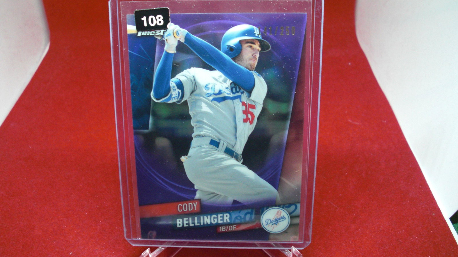 cody bellinger #141/250 purple: in top laoder