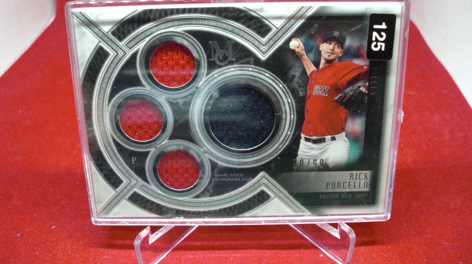 rick porcello jersey #80/99: in hard plastic case