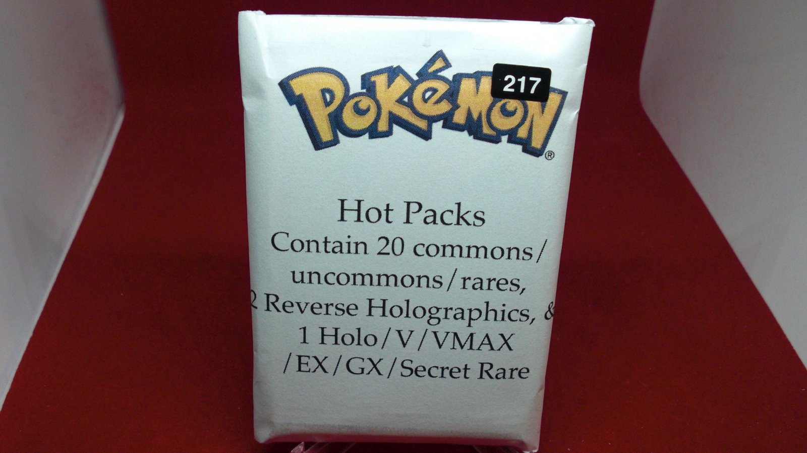 pokemon hot packs 20 commons 2 rev holo 1 holo v vmax: guaranteed hit