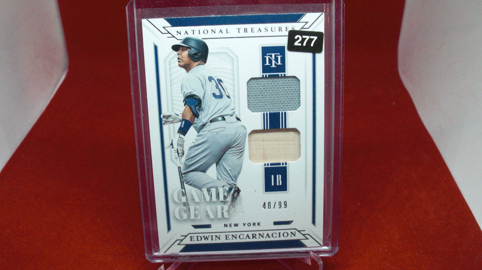 edwin encarnacion jersey/bat #48/99 national treasures: in top laoder