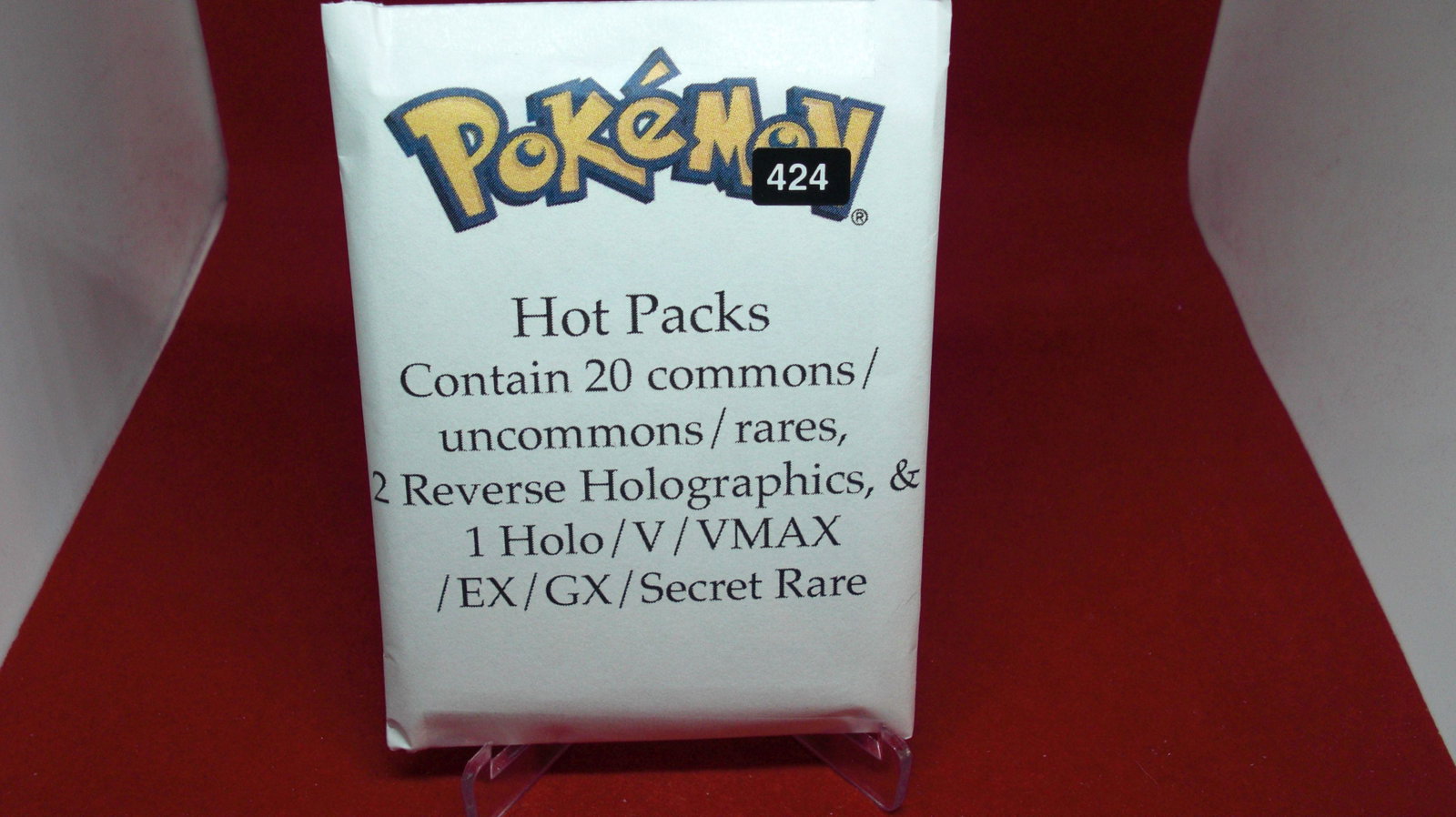 pokemon hot packs 20 commons 2 rev holo 1 holo v vmax: guaranteed hit