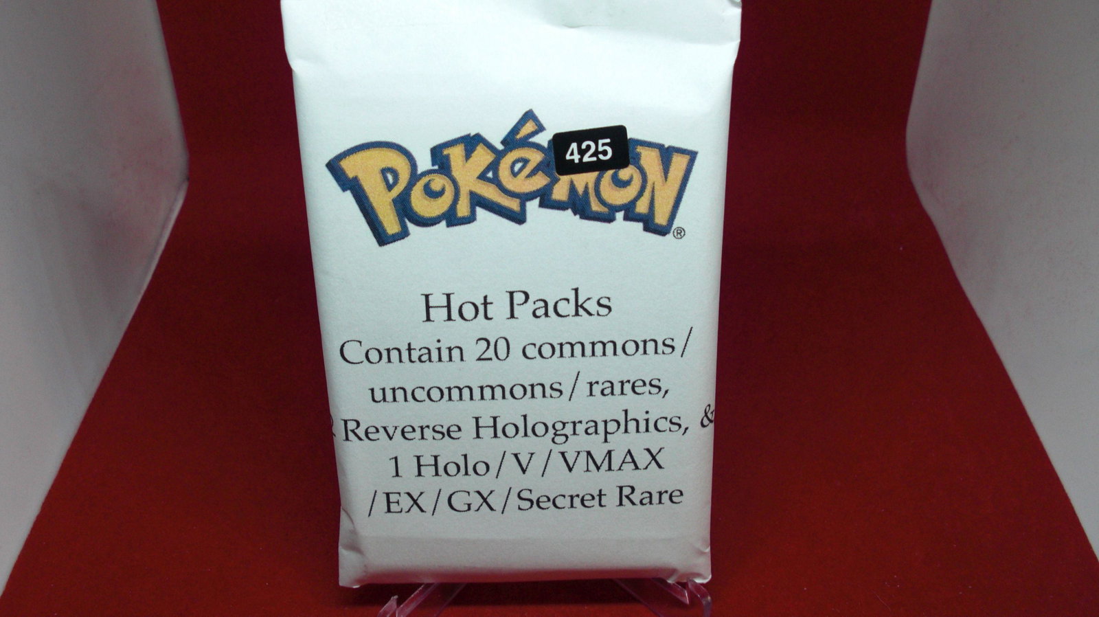 pokemon hot packs 20 commons 2 rev holo 1 holo v vmax: guaranteed hit