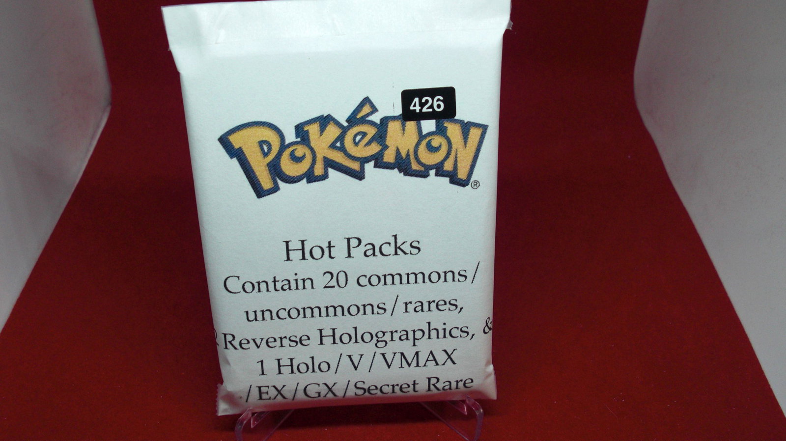 pokemon hot packs 20 commons 2 rev holo 1 holo v vmax: guaranteed hit