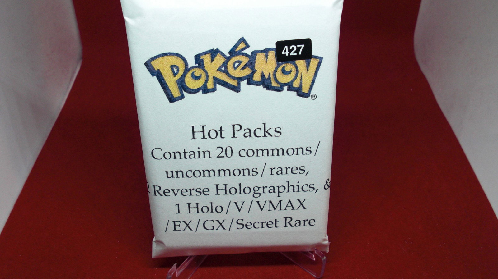 pokemon hot packs 20 commons 2 rev holo 1 holo v vmax: guaranteed hit