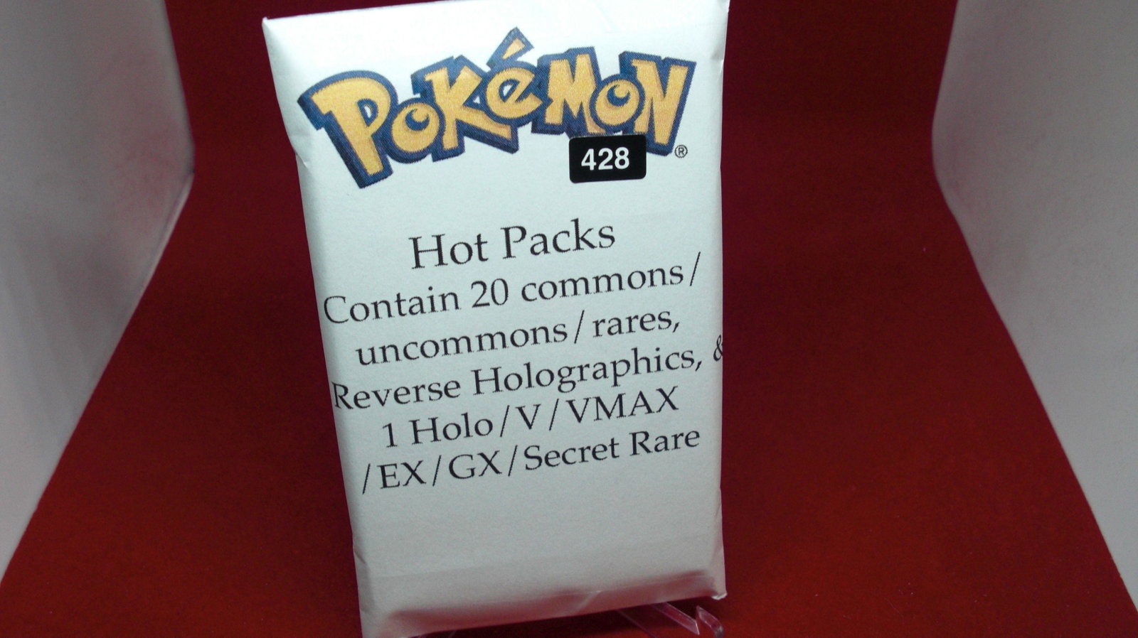 pokemon hot packs 20 commons 2 rev holo 1 holo v vmax: guaranteed hit
