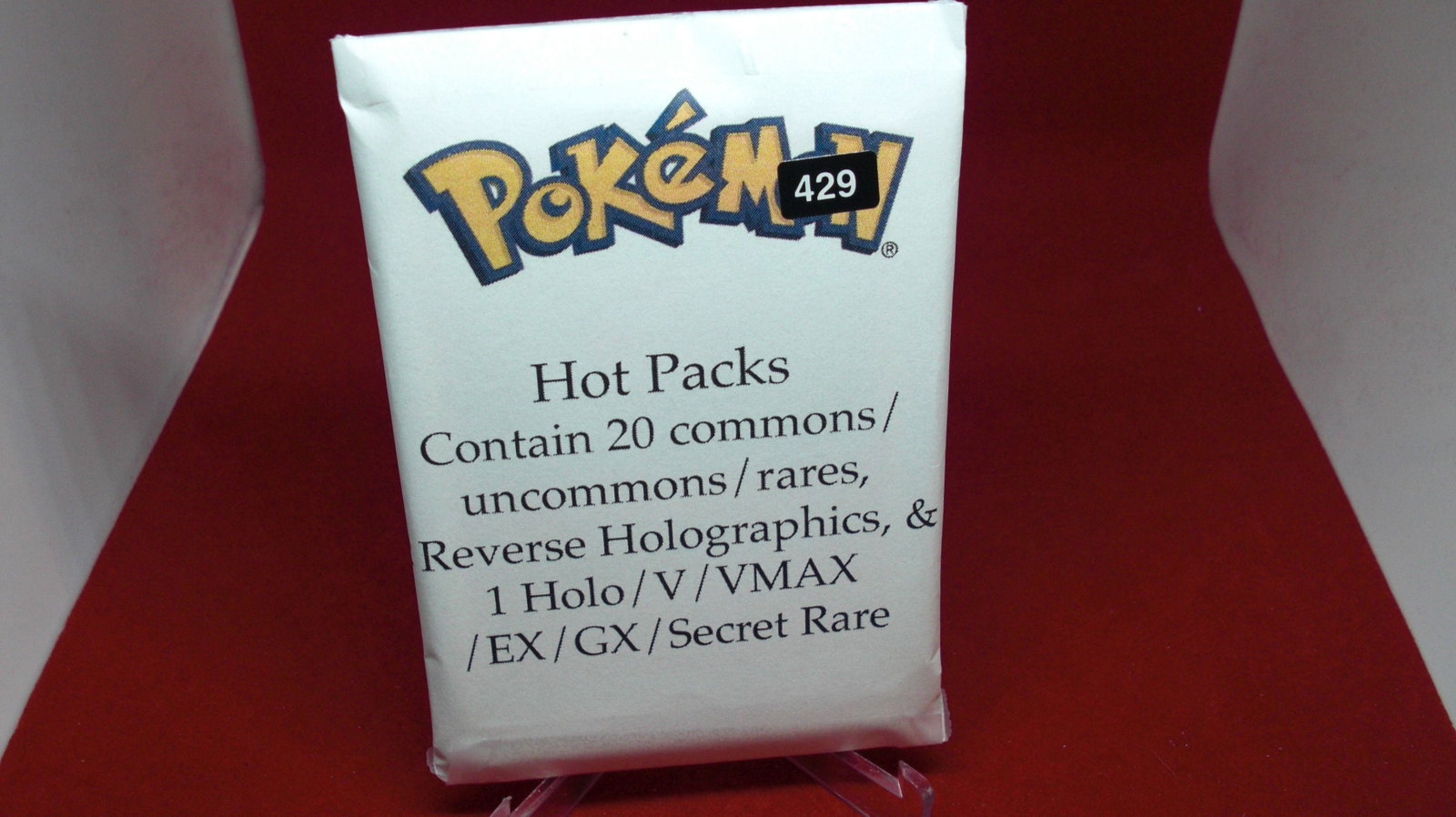pokemon hot packs 20 commons 2 rev holo 1 holo v vmax: guaranteed hit