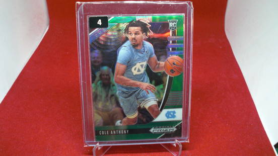 cole anthony  green prizm rookie: in top loader