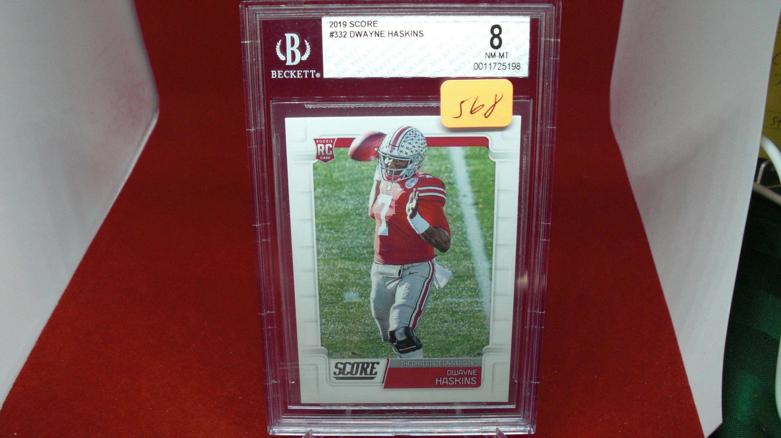 beckett graded dwayne haskins rookie mint 8 (1 of 1)