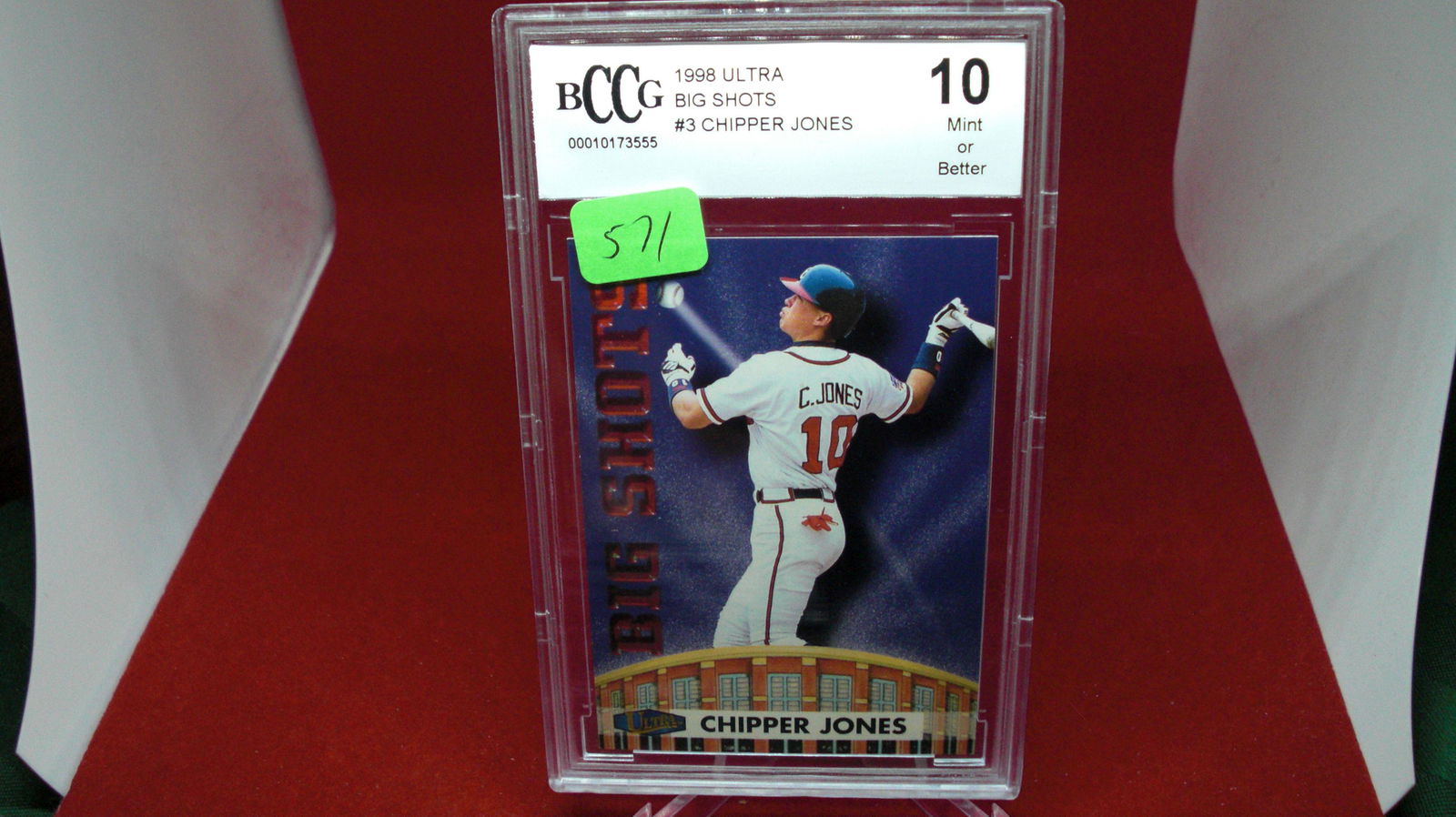 beckett graded chipper jones mint 10 (1 of 1)
