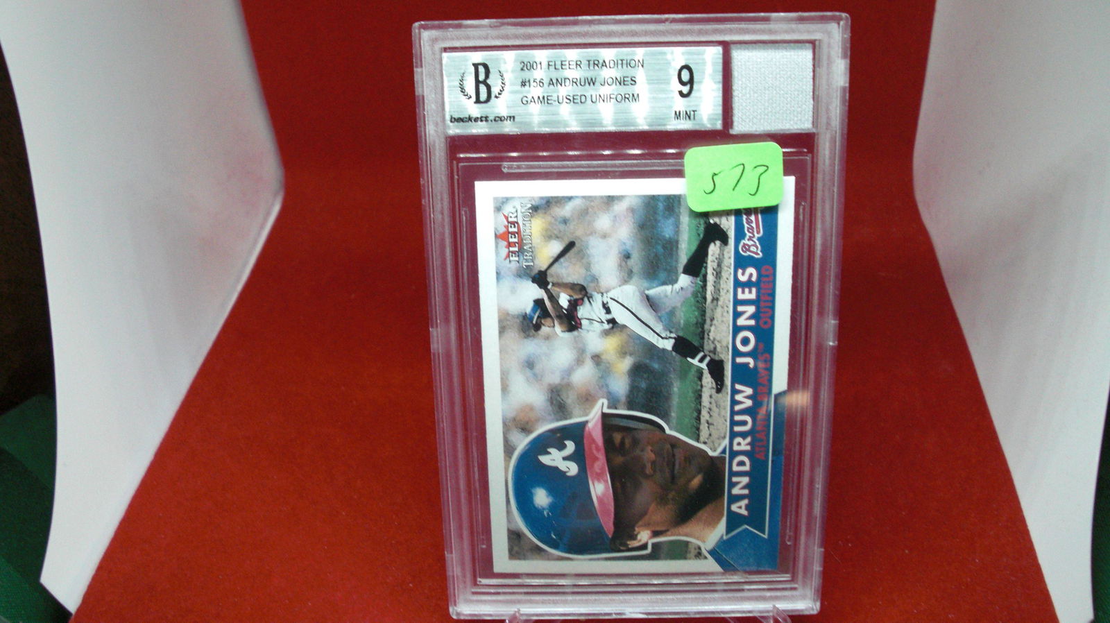 beckett graded andre jones jersey card mint 9 (1 of 1)