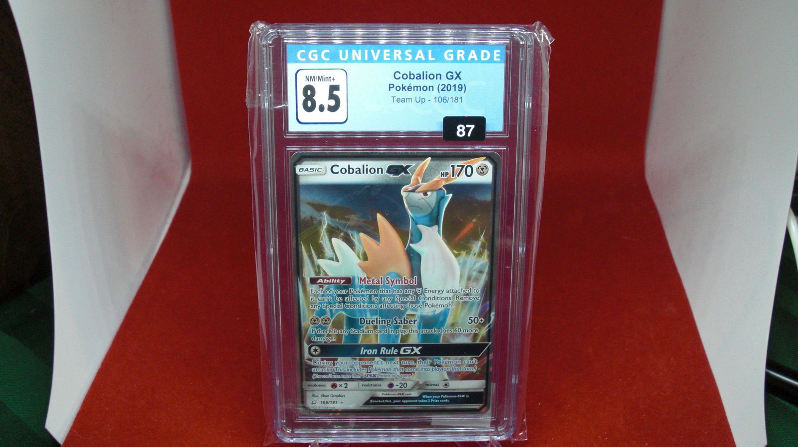 cgc graded pokemon cobalion gx mint 8.5 (1 of 1)