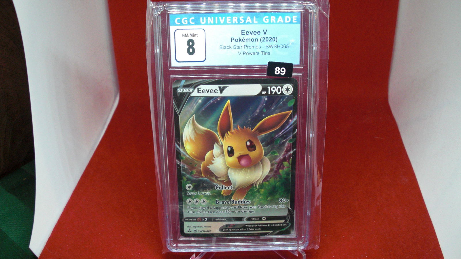 cgc graded pokemon eevee v mint 8 (1 of 1)