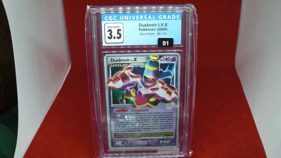 cgc graded pokemon dusknoir lv.x mint 3.5: nice graded card