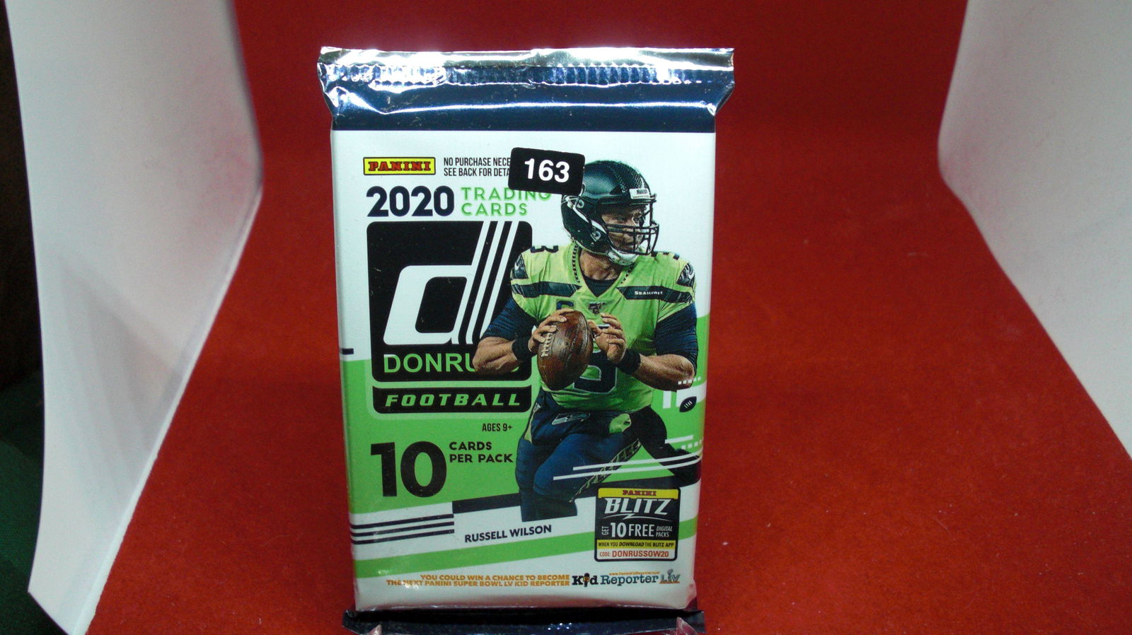2020 unopened pack of football cards (1 of 1)