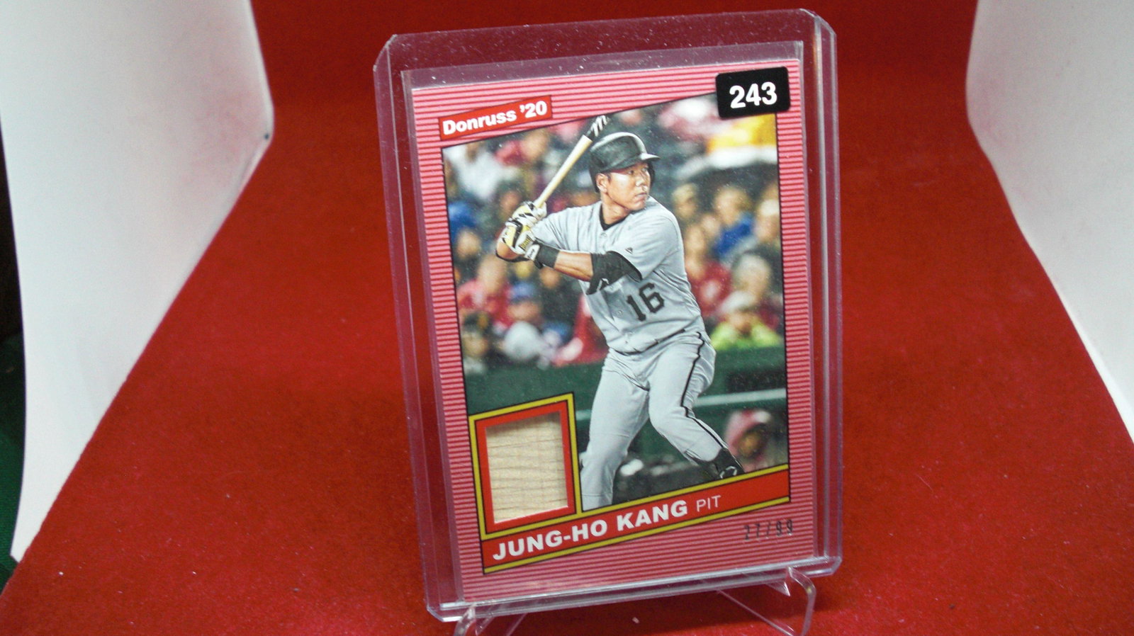 jung ho kang game used bat card: in top loader