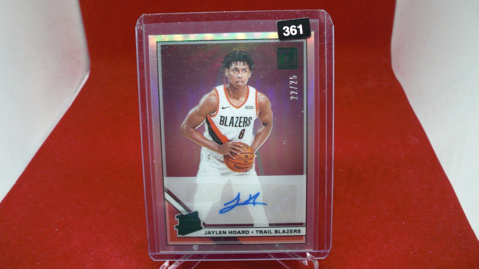 jaylen hoard signature rated rookie #22/25 clear (1 of 1)