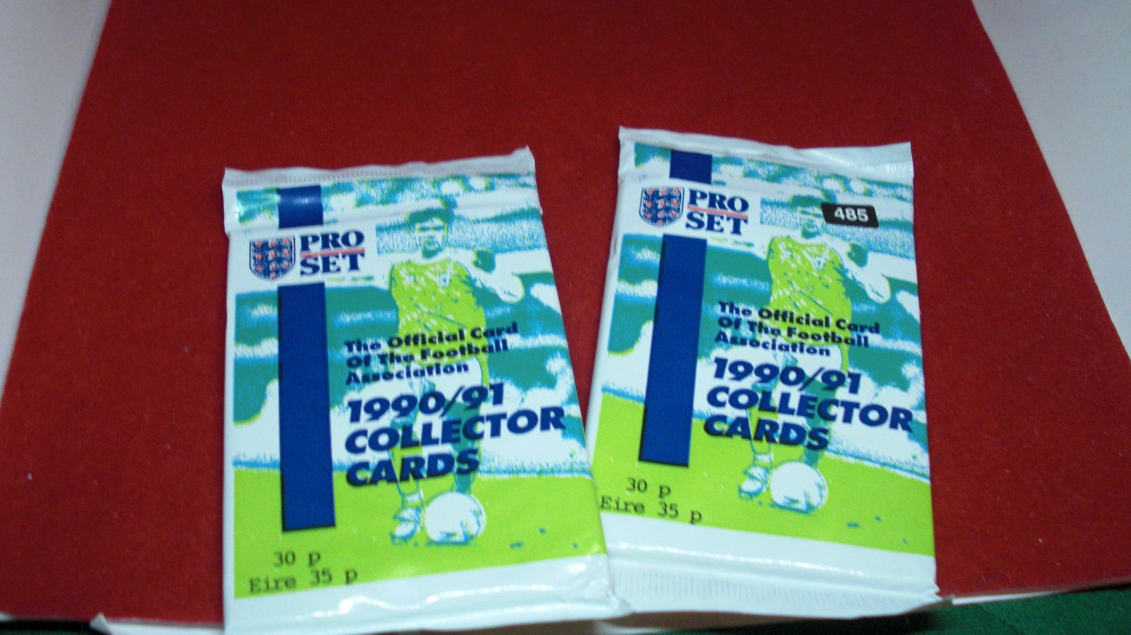 lot of 2 unopened packs of soccer cards: unopened
