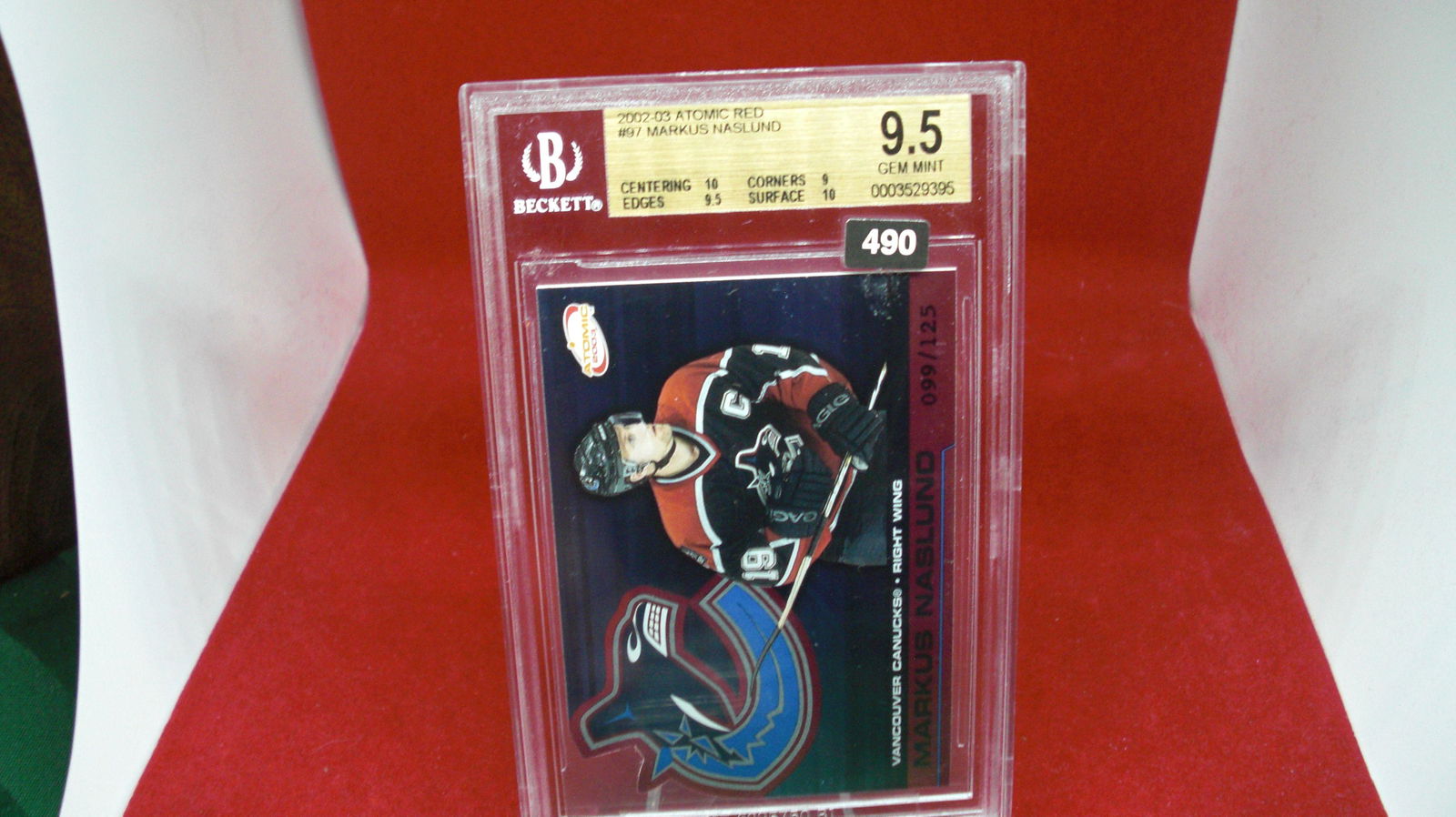 beckett graded markus naslund mint 9.5 (1 of 1)