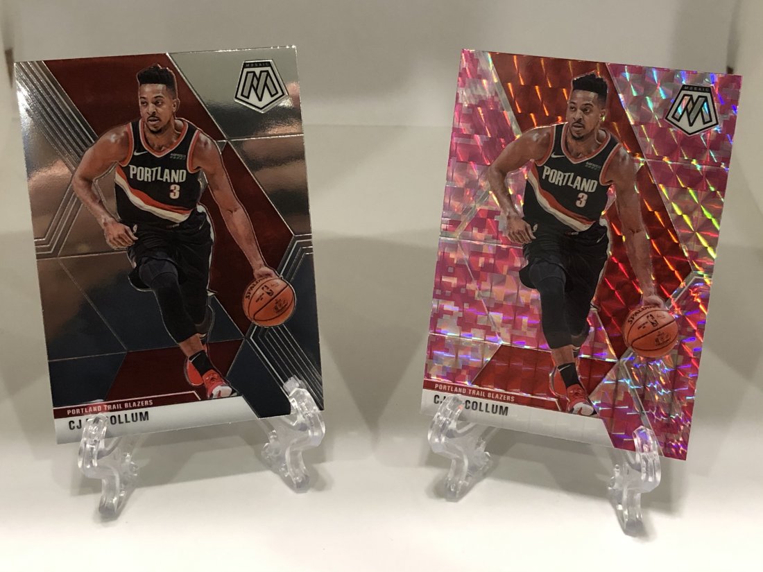 2019-20 CJ McCollum Panini Mosaic & Mosaic Pink (1 of 1)