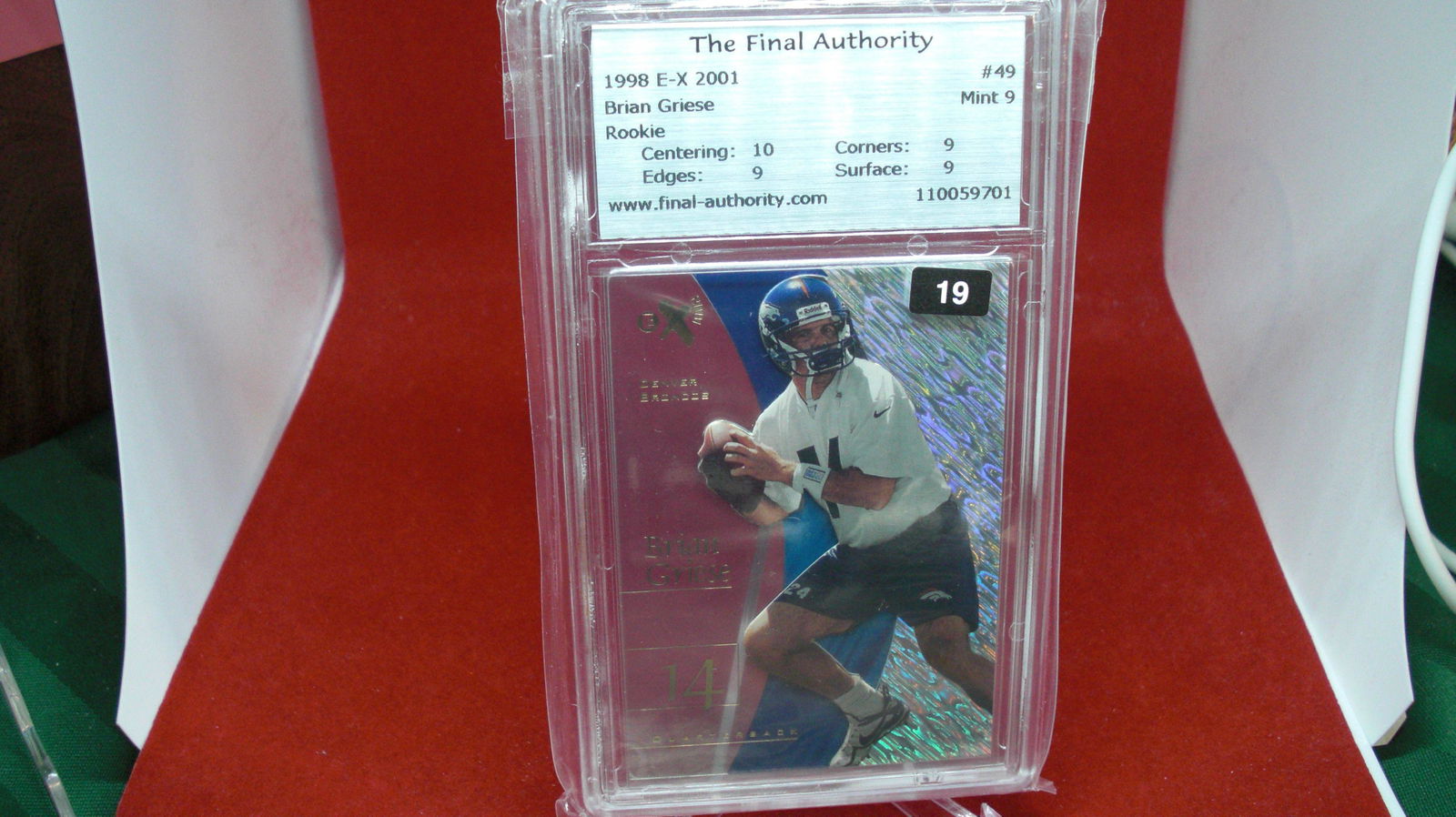 the final authority 1998 brian griese mint 9 (1 of 1)