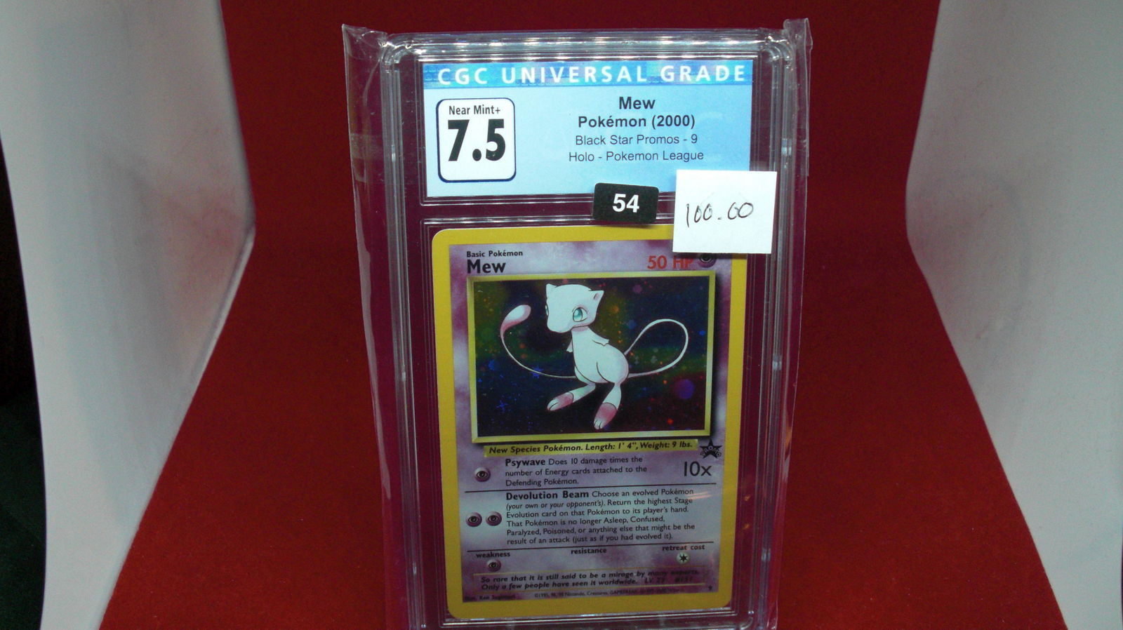 cgs graded pokemon mew pokemon 2000 mint 7.5 (1 of 1)