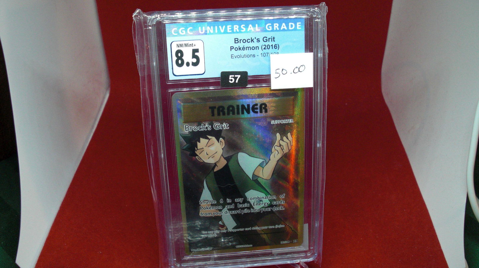 cgs graded pokemon brocks grit 2016 mint 8.5 (1 of 1)