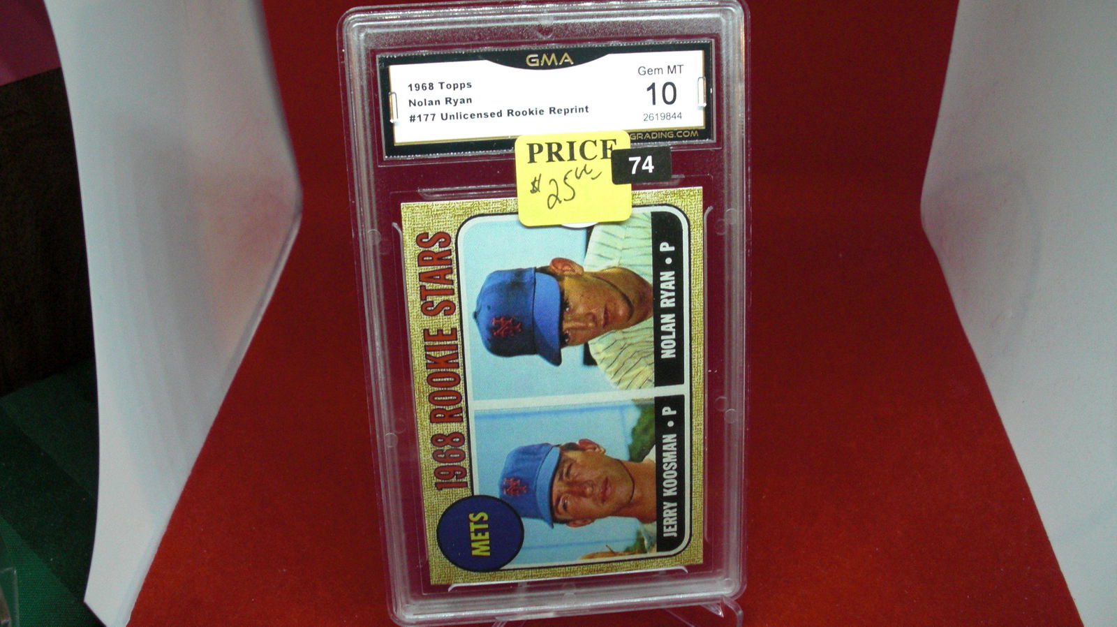 gma graded 1968 nolan ryan rookie reprint mint 10 (1 of 1)