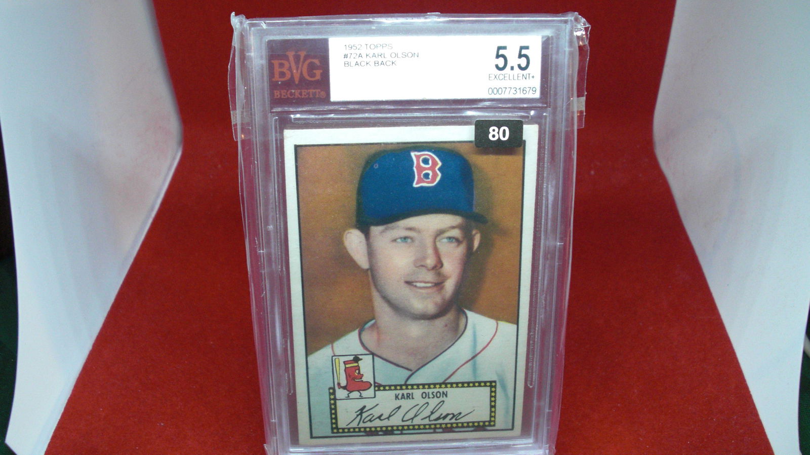 beckett graded 1952 karl olson mint 5.5 (1 of 1)