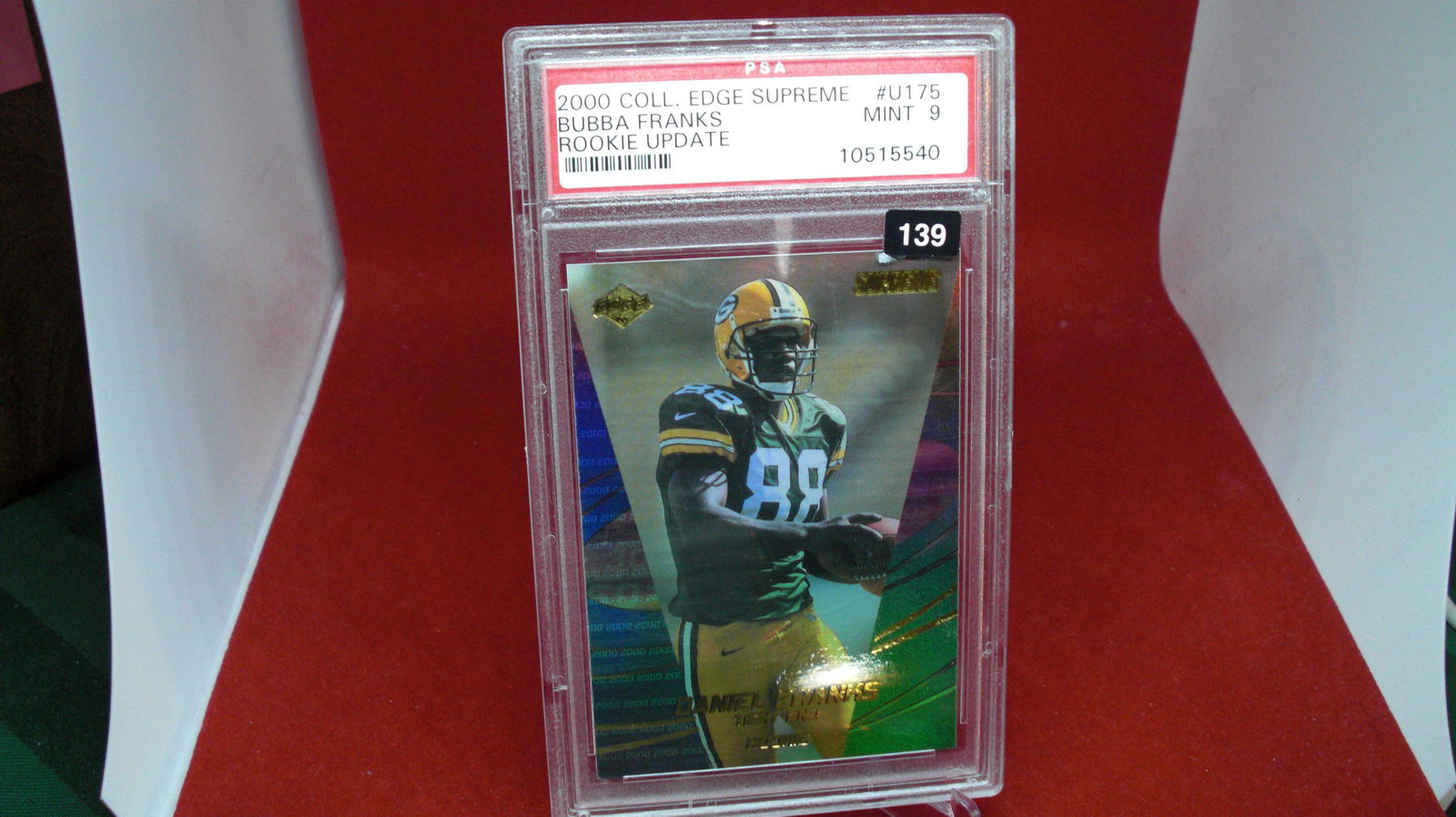 psa graded 2000 bubba franks rookie mint 9 (1 of 1)