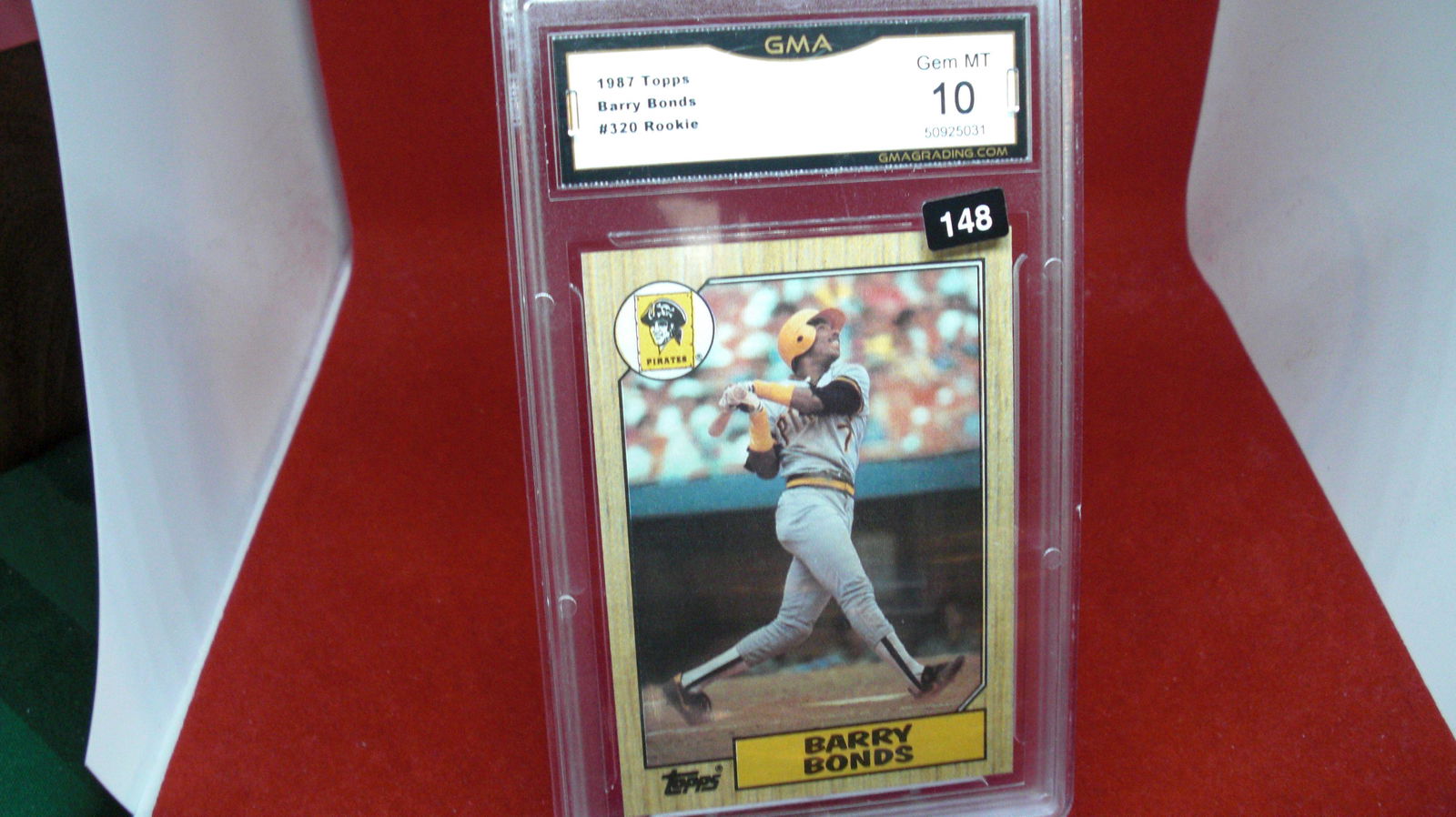 gma graded 1987 rookie barry bonds mint 10 (1 of 1)