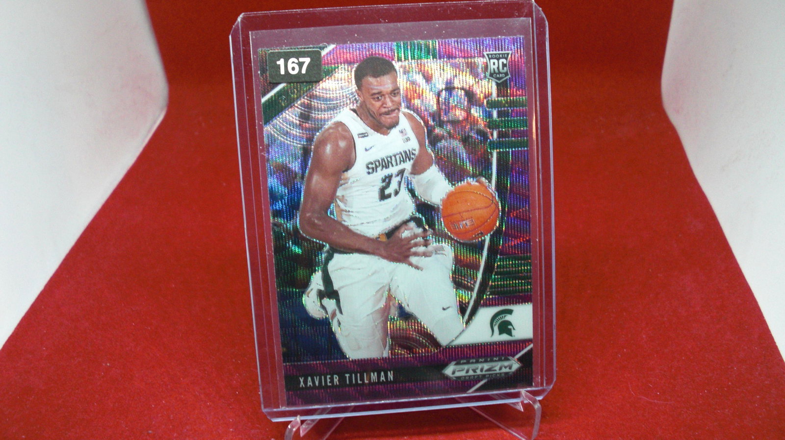 xavier tillman purple prizm rookie: in top loader