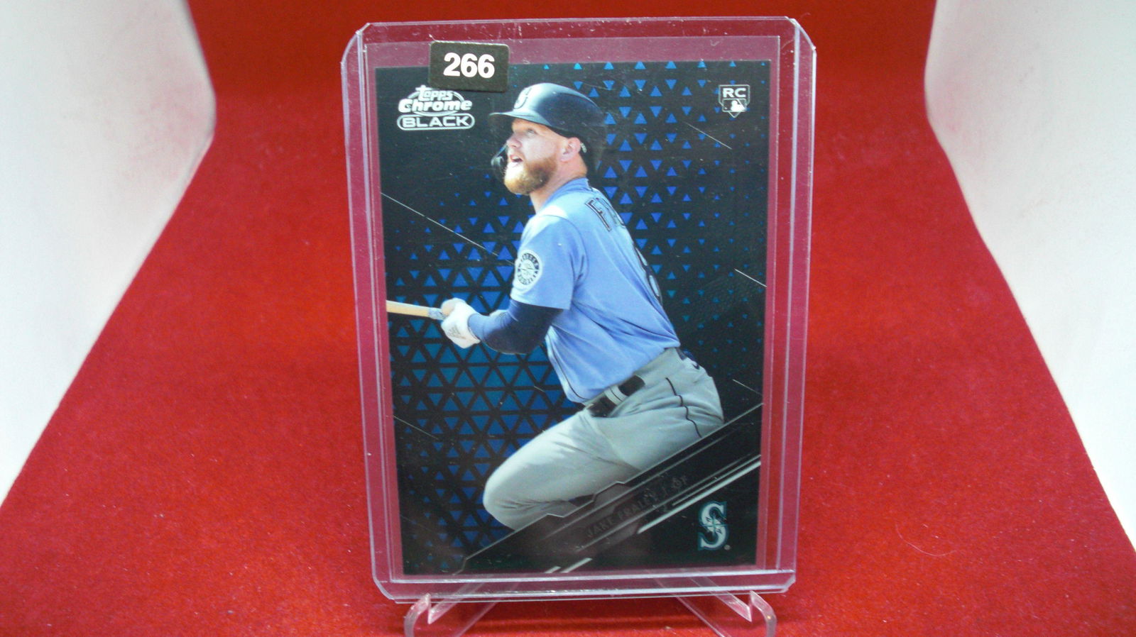 jake fraley rookie topps chrome black #55/75 (1 of 1)