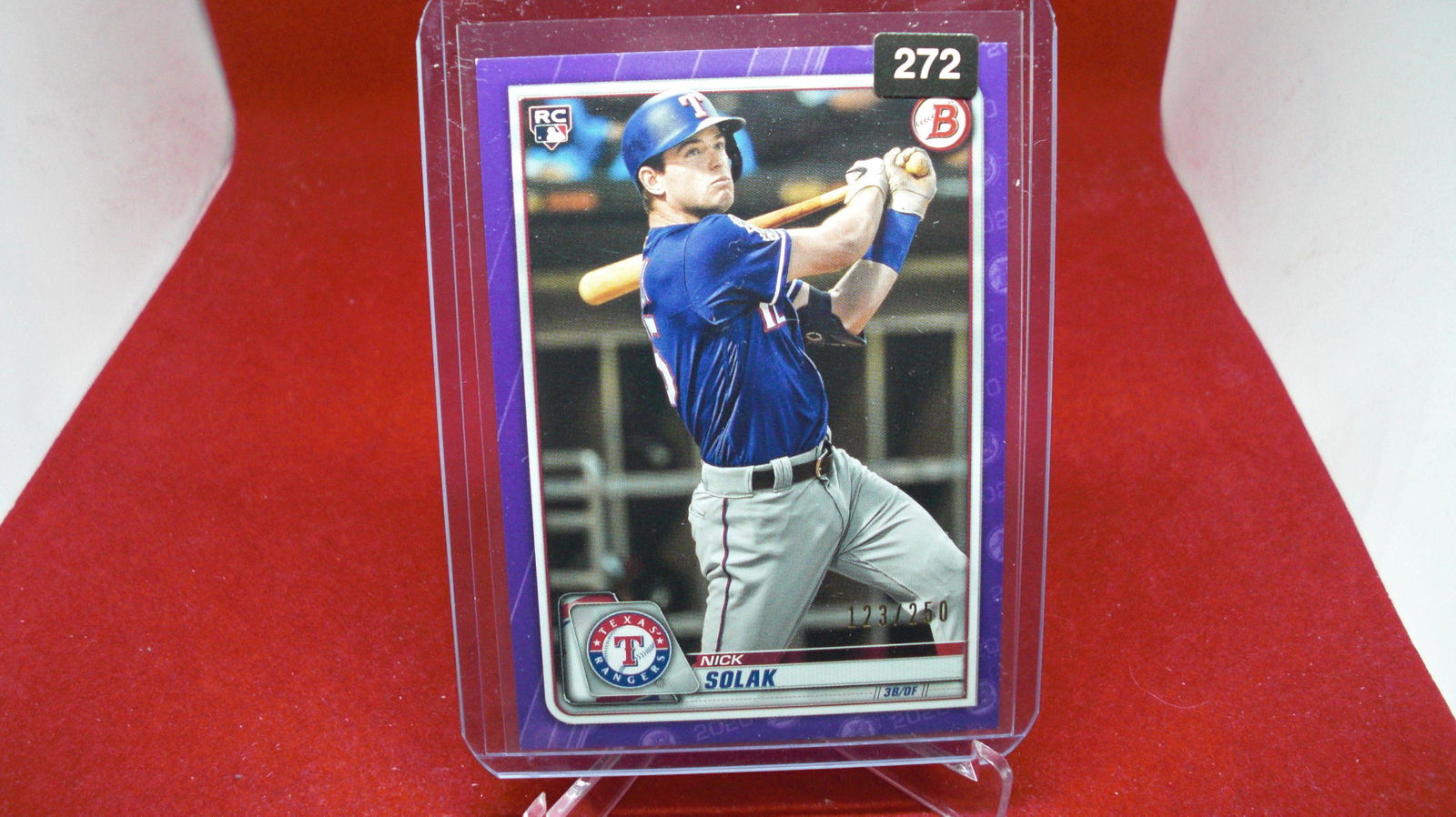 nick solak rookie purple #123/250 (1 of 1)