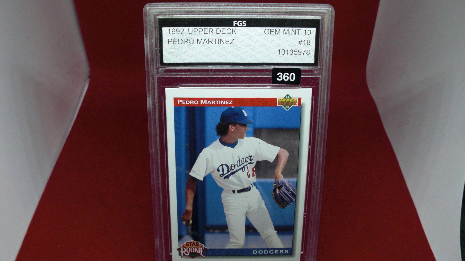 fgs graded 1992 pedro martinez mint 10 (1 of 1)