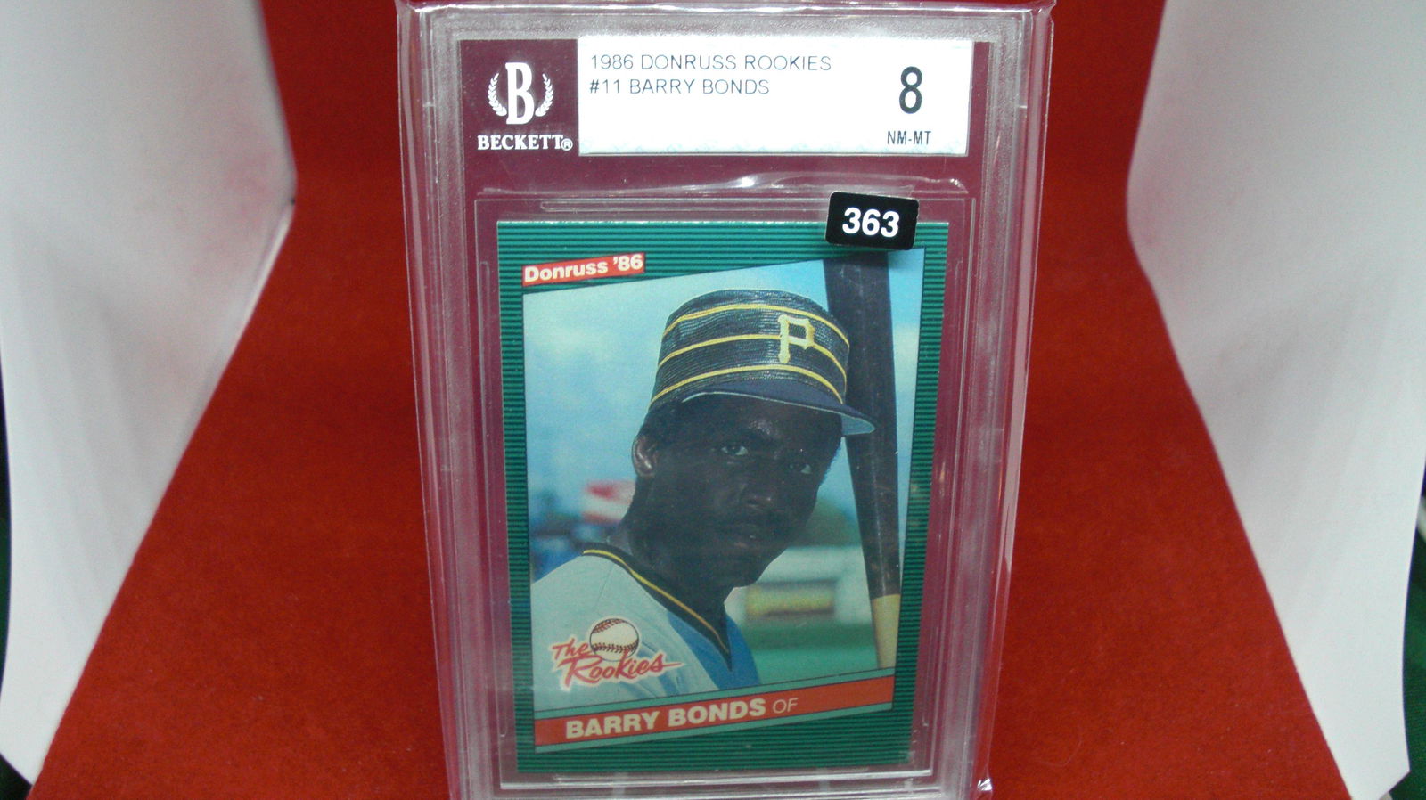 beckett graded 1986 barry bonds mint 8 (1 of 1)