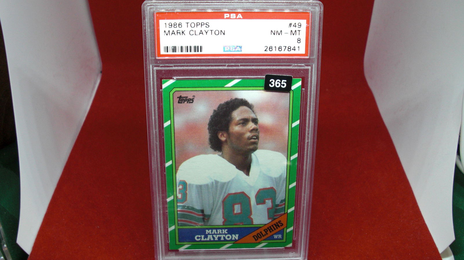 psa graded 1986 mark clayton mint 8 (1 of 1)