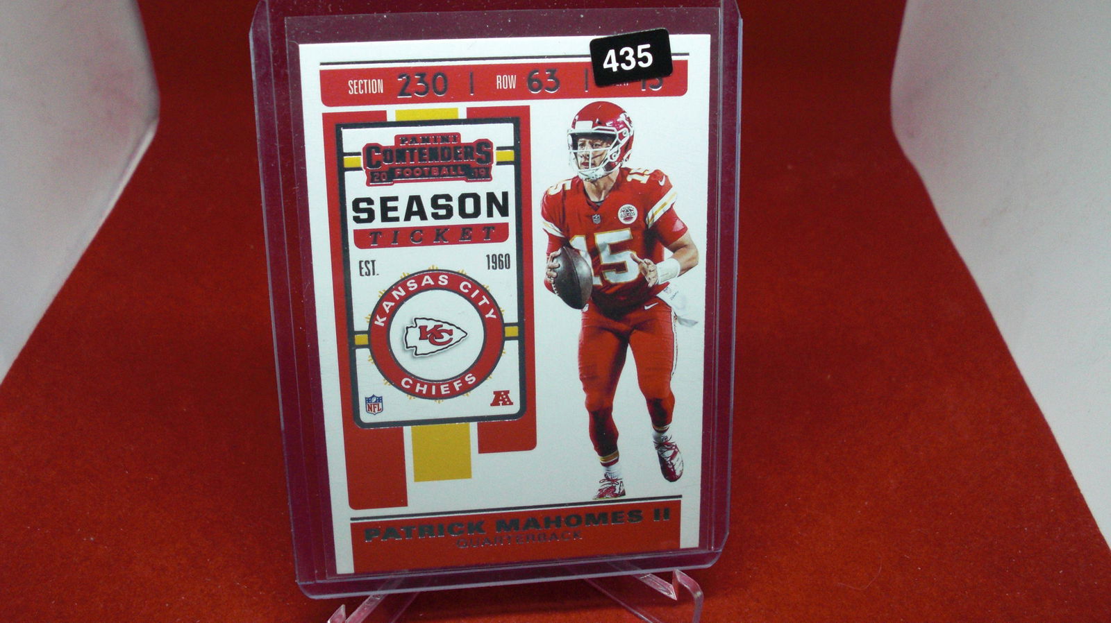 patrick mahomes: in top loader